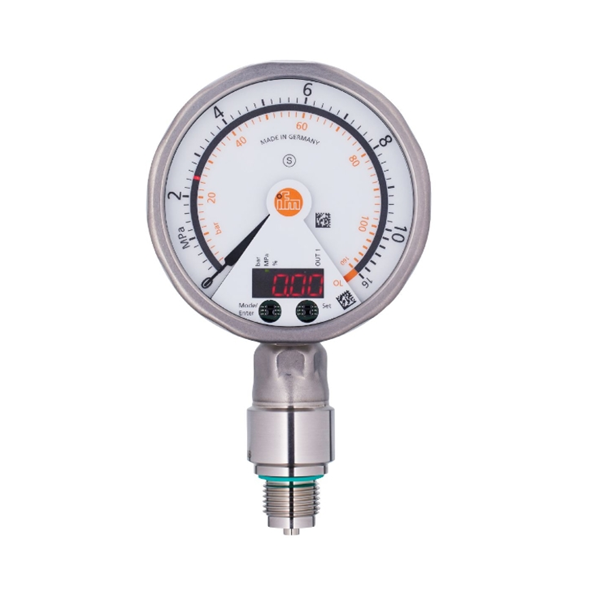 德國IFM易福門帶模擬顯示屏的齊平式壓力傳感器PG2432 PG-100-REB12-MFRKG/US/ /P