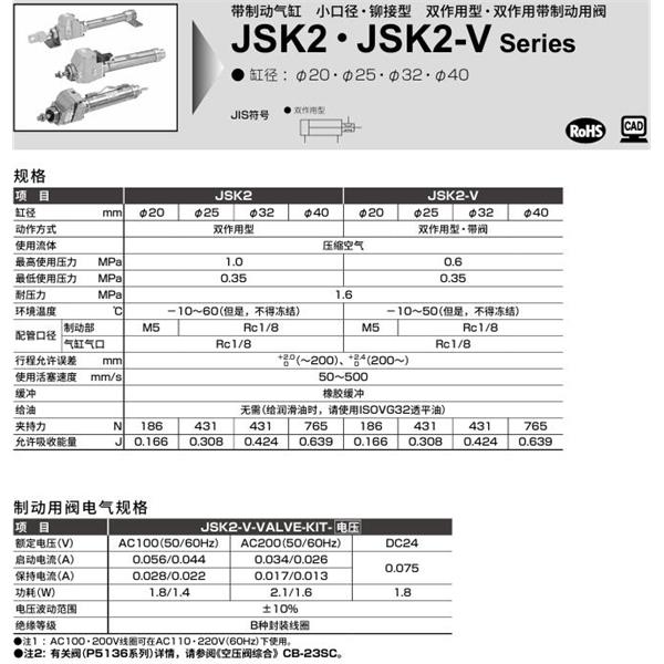 CKD喜開理帶閥氣缸JSK2-CC-20-50-T0H-R-JI