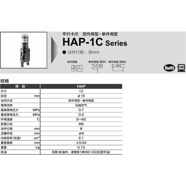 CKD喜開理平行卡爪HAP-1C-0